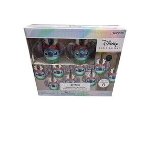 Gemmy Disney Magic Holiday 8 ct Stitch Blinking LED Christmas String Lights 7 ft